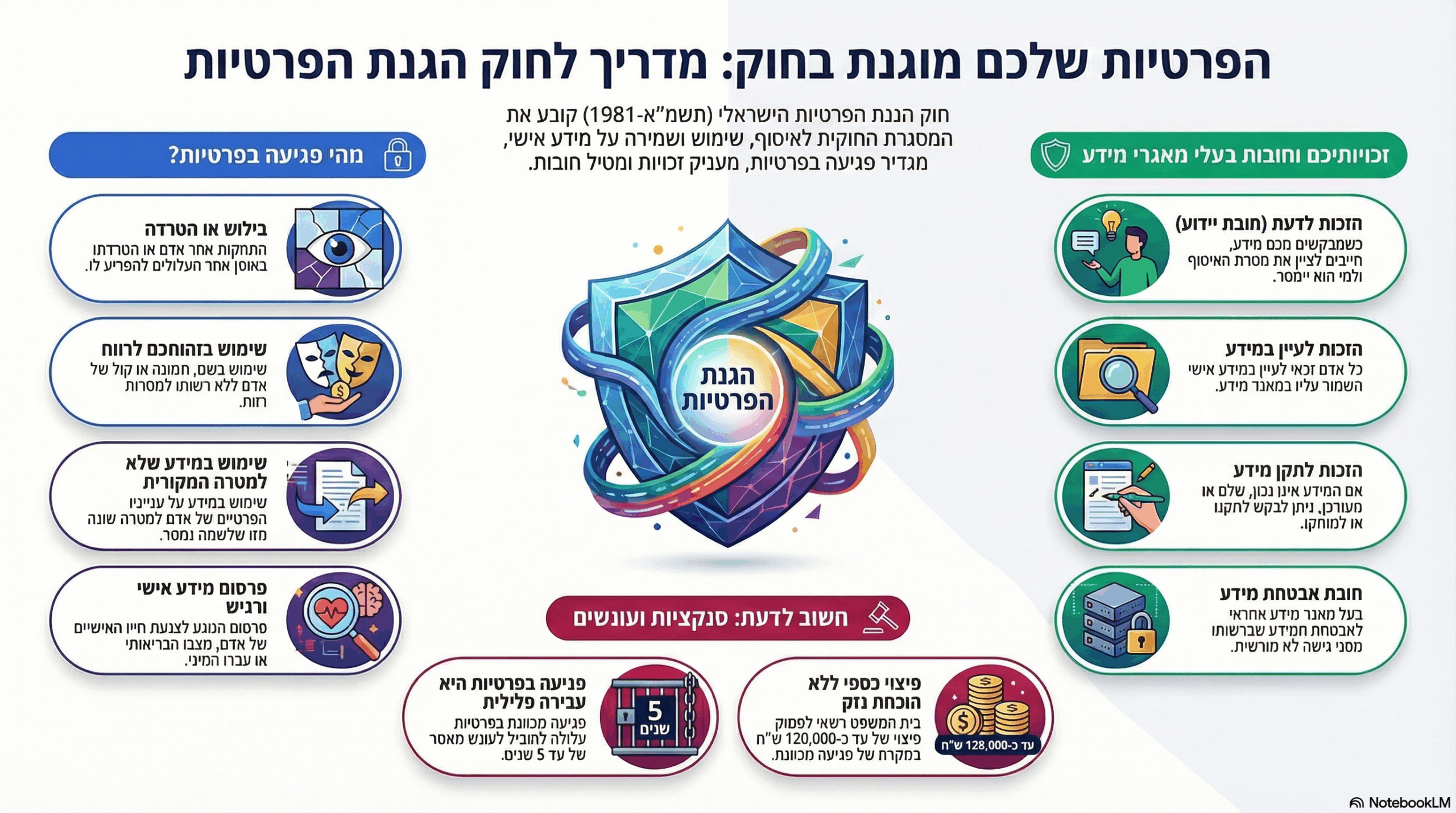 You are currently viewing חוק הגנת הפרטיות, תשמ"א-1981 (להלן: "החוק") – הצעה למדריך בהיר